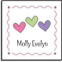 personalized stickers  hearts are wild