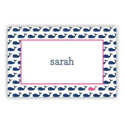 Whale Repeat Navy Disposable Placemat