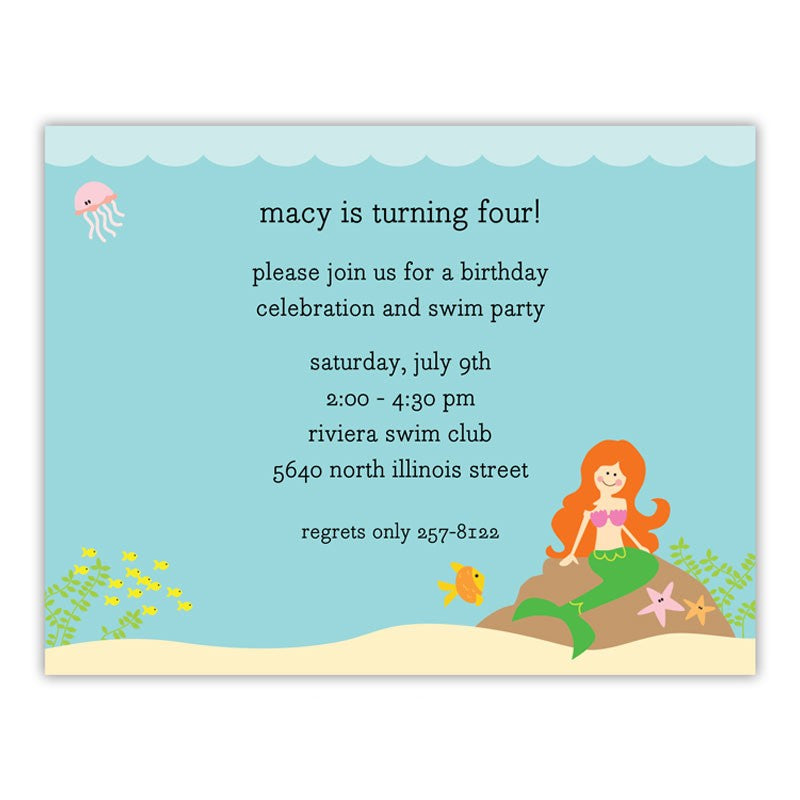 boatman geller mermaid small flat notecard
