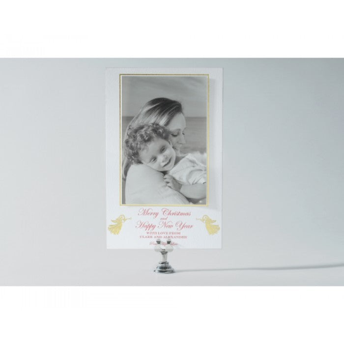 golden angel holiday card