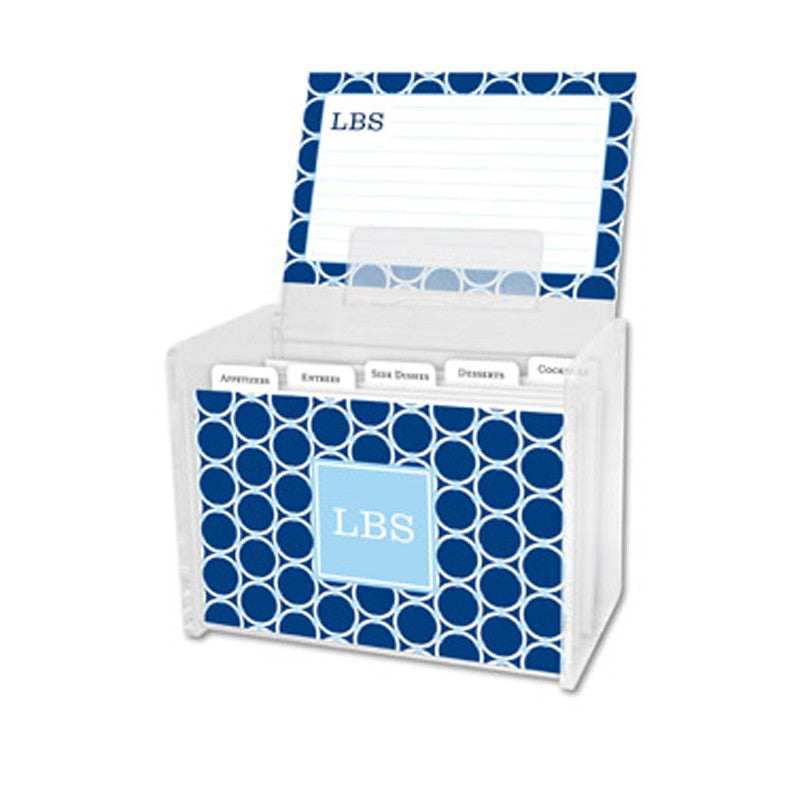 boatman geller bamboo rings navy recipe box