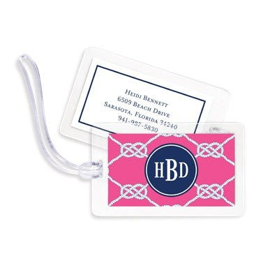 boatman geller nautical knot raspberry bag tags