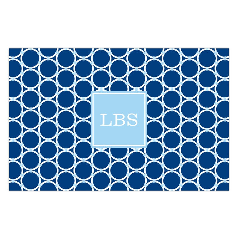boatman geller bamboo rings navy disposable placemats