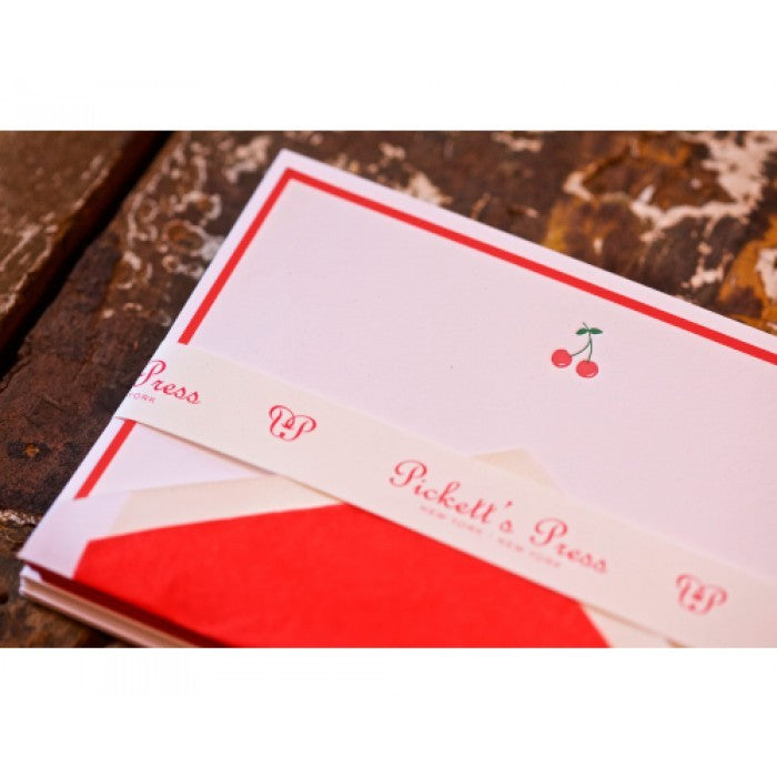 cherries note cards