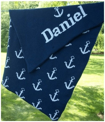 personalized anchor baby blanket