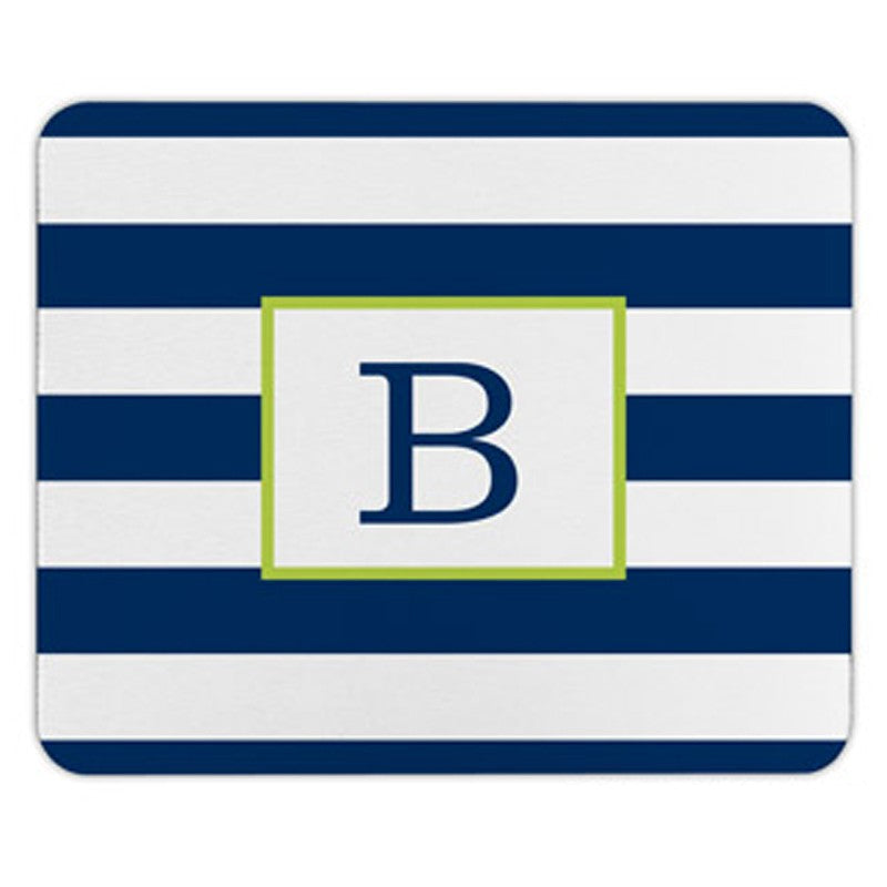 boatman geller awning stripe navy mouse pad