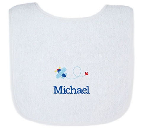 personalized airplane bib