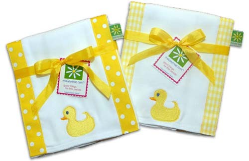rubber duck burp cloth set