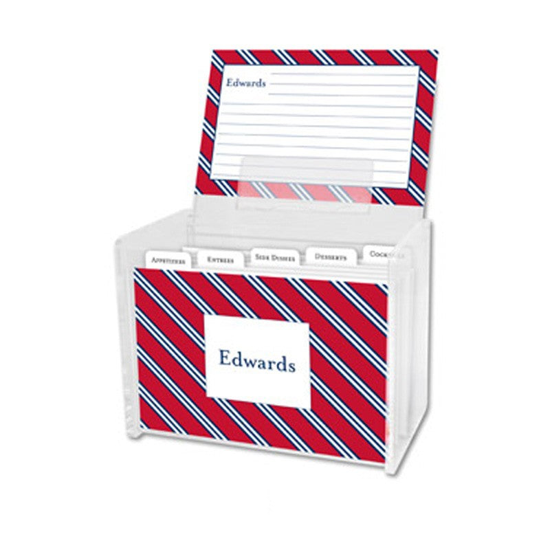 boatman geller zebra gray recipe box