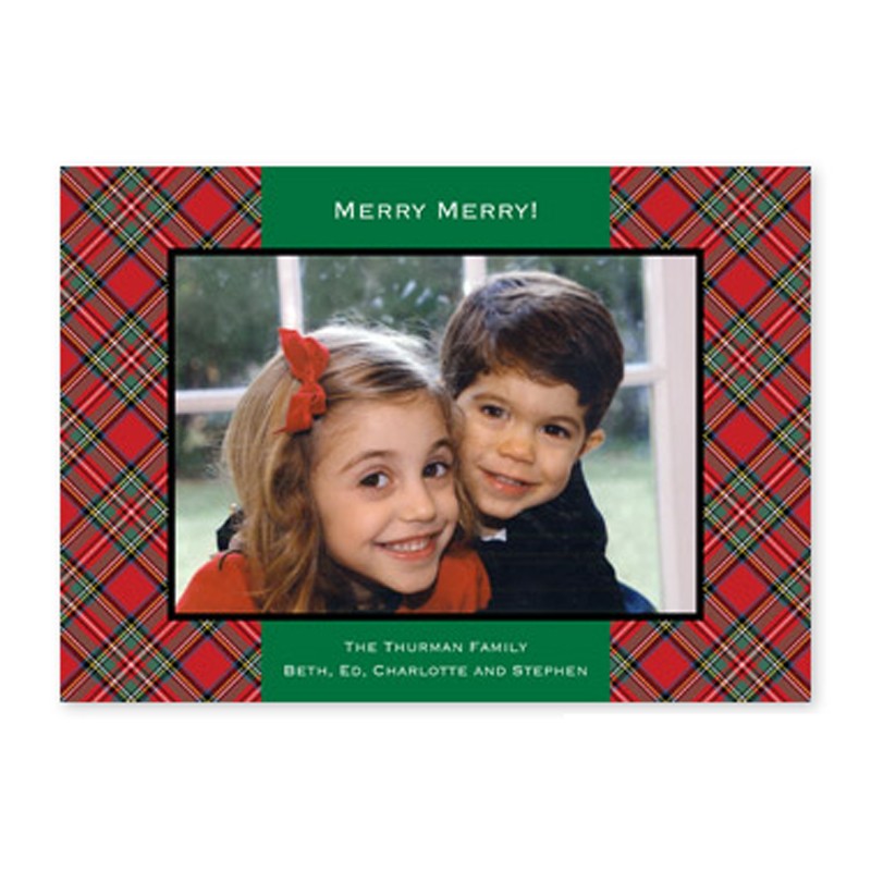 boatman geller plaid red photocard
