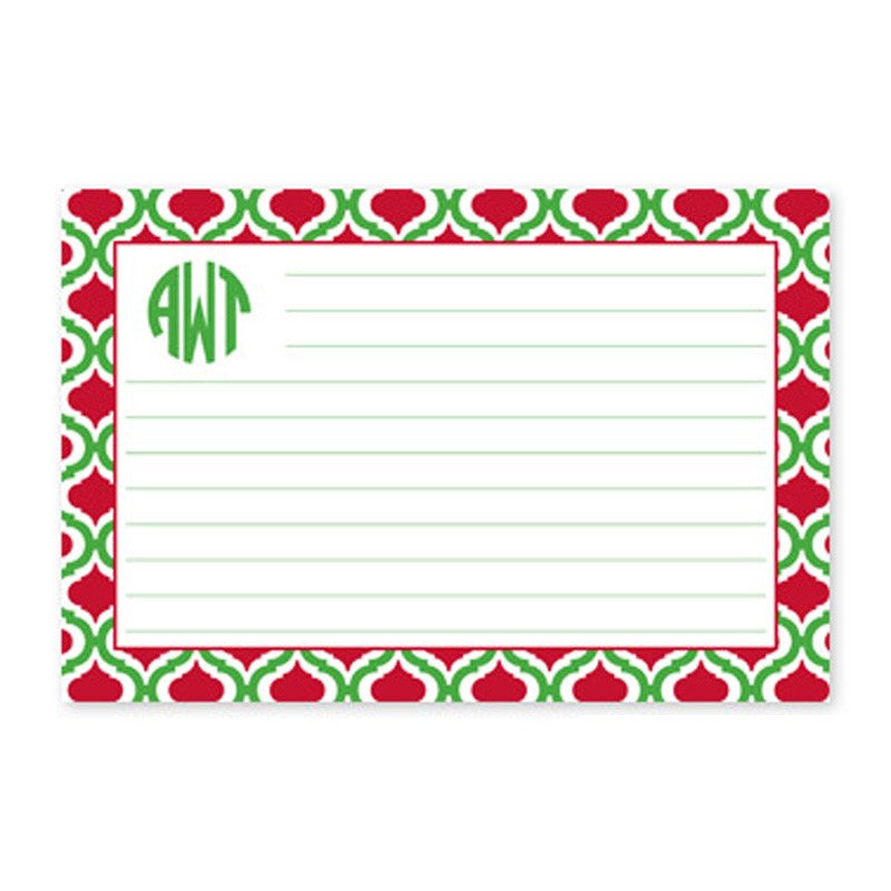 boatman geller alex houndstooth black recipe card
