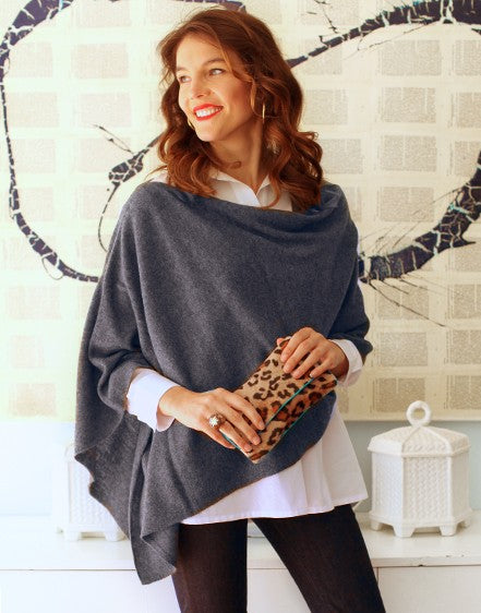 cashmere topper - denim