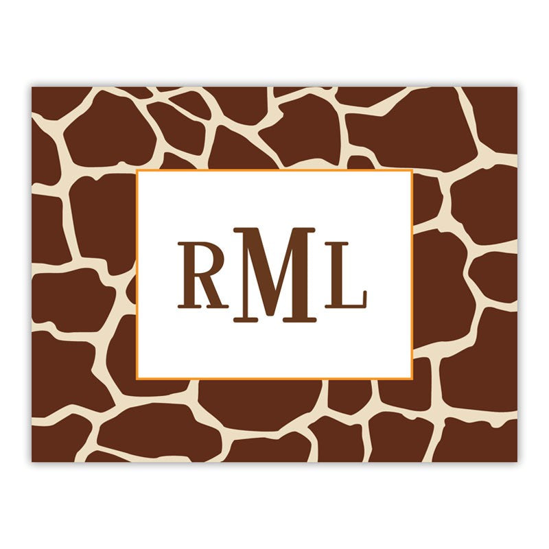 boatman geller giraffe brown foldover notes