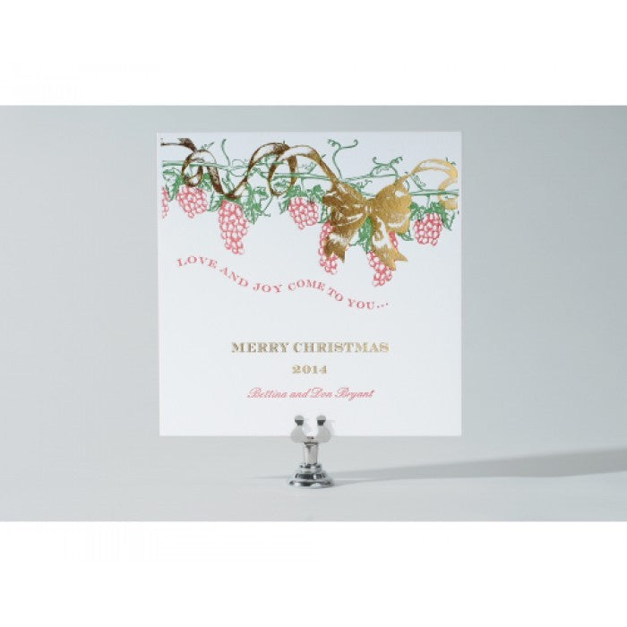 ribbon and vine holiday card
