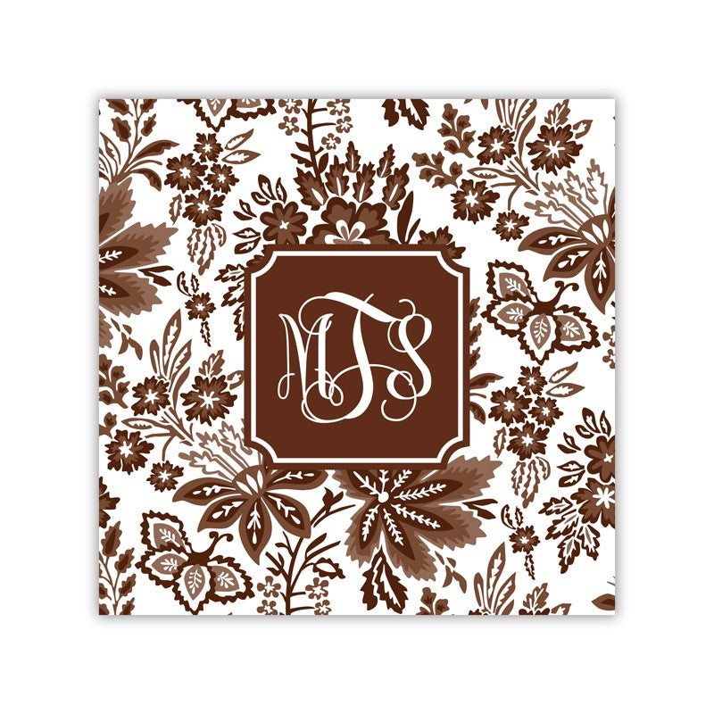 classic floral brown coaster square paper coaster set of 50