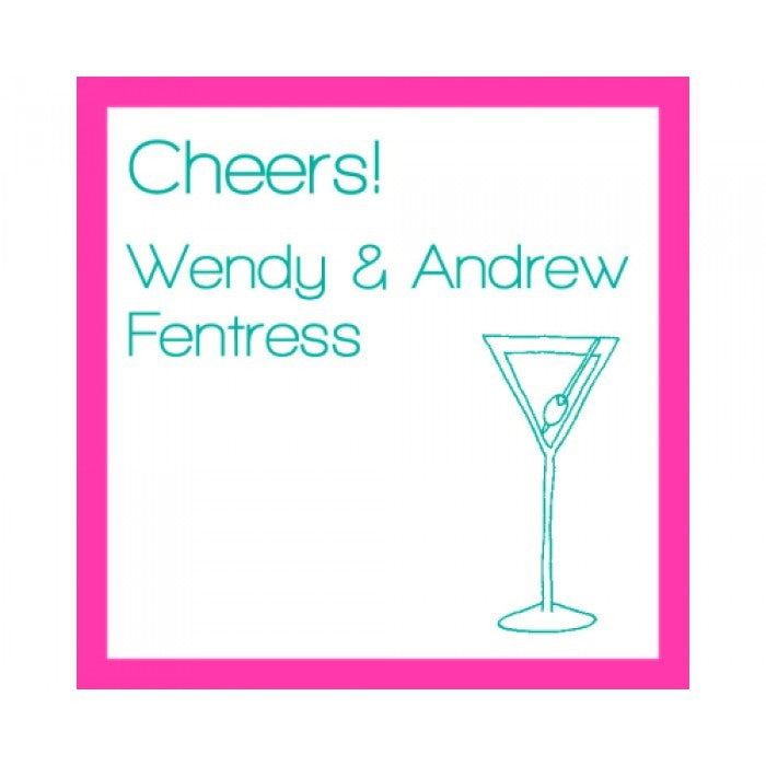 martini baby gift stickers