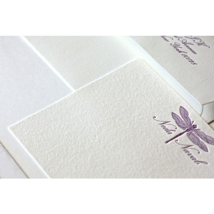 neda dragonfly letter sheet stationery
