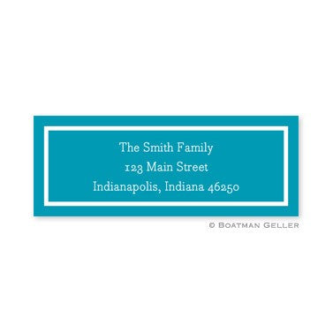 boatman geller classic turquoise address labels