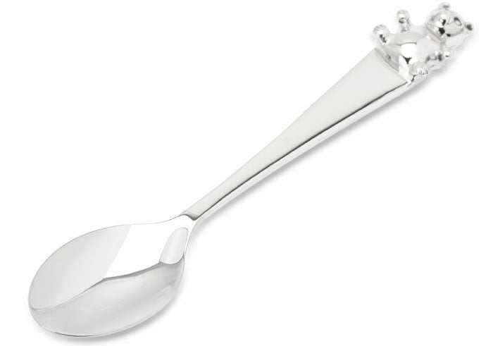 teddy sterling silver baby feeding spoon