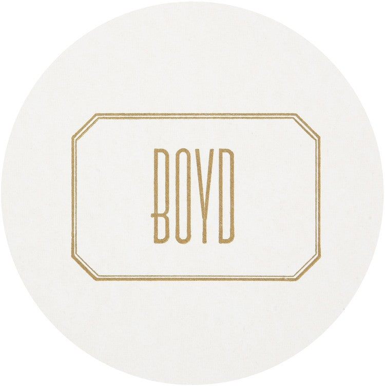 personalized letterpressed coasters m69 by haute papier