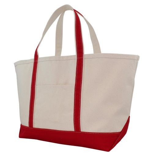 boat tote - red