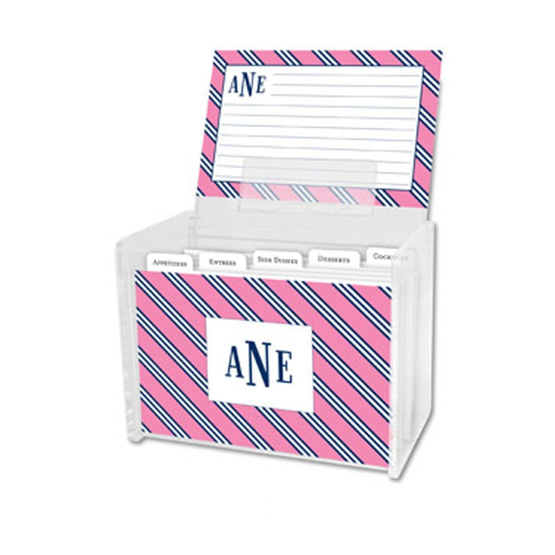boatman geller zebra gray recipe box
