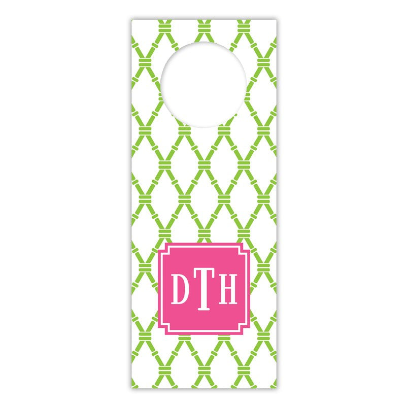 boatman geller bamboo green & raspberry wine tags