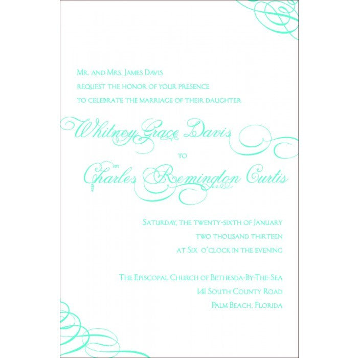 whitney & charles main invitation envelofold card