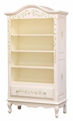 tall french bookcase - floral vines