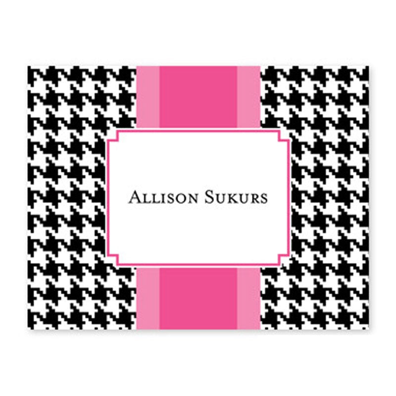 boatman geller alex houndstooth black fold over note