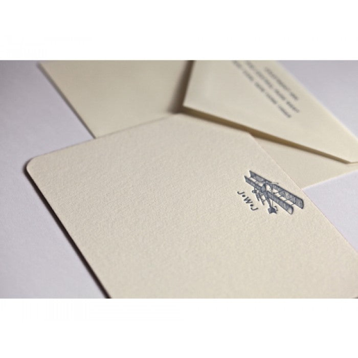 couture collection vintage plane note cards