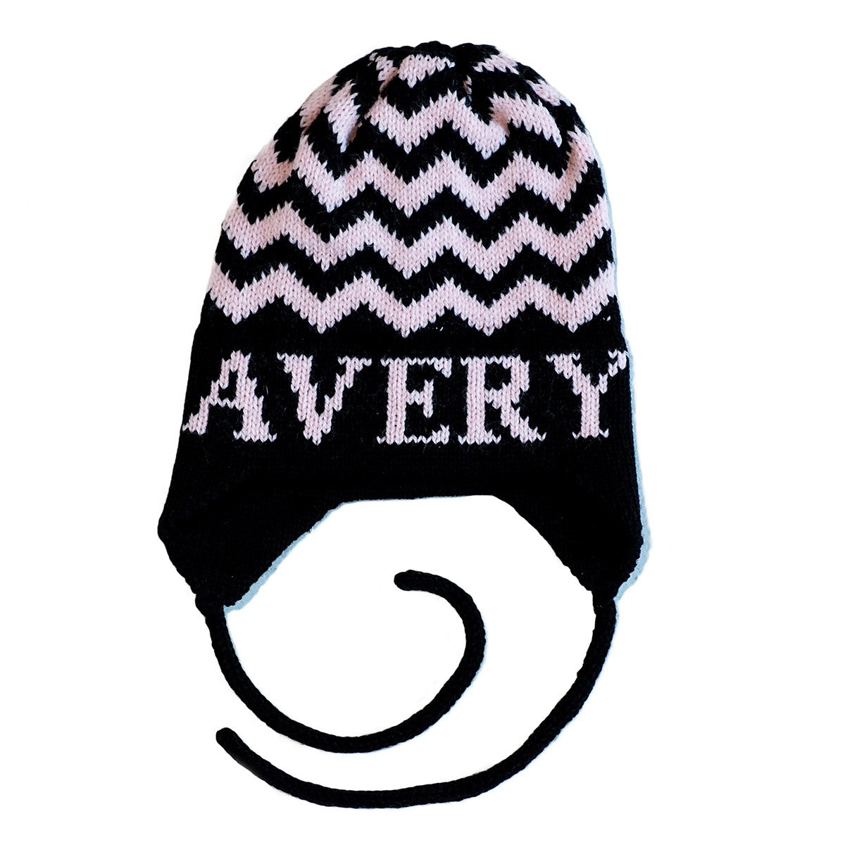 personalized chevron hat with earflaps