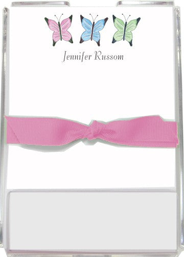 personalized memo sets  butterfly garden