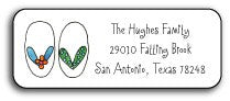 personalized address labels  summer flip flops