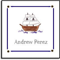 personalized stickers - ahoy matey