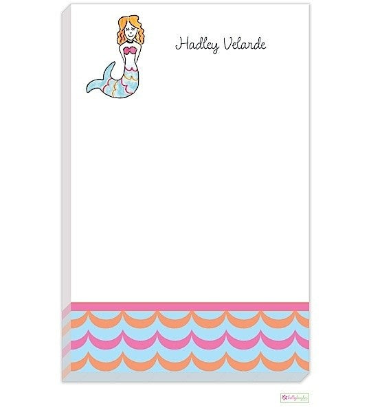 personalized - mermaid notepad