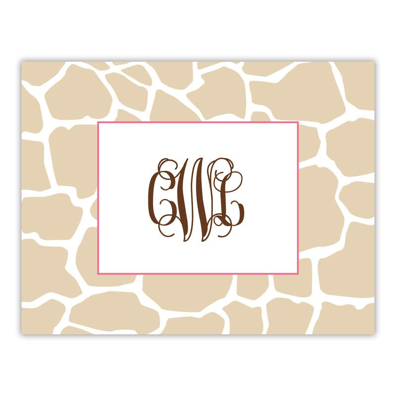 boatman geller giraffe tan foldover notes