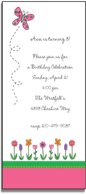 personalized invitations  garden party