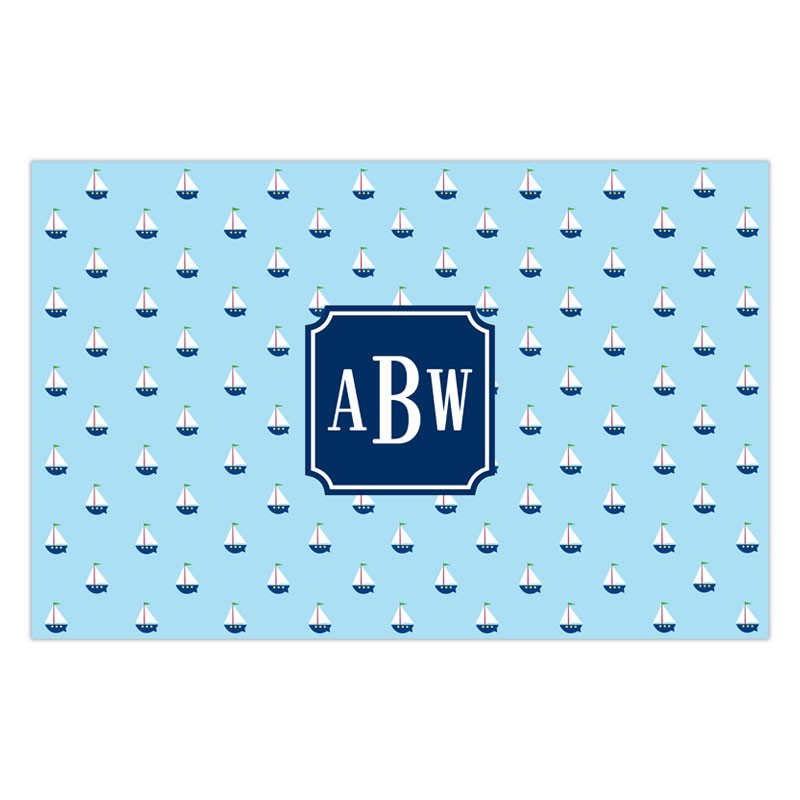 boatman geller little sailboat placemat