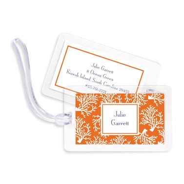 boatman geller coral repeat bag tags