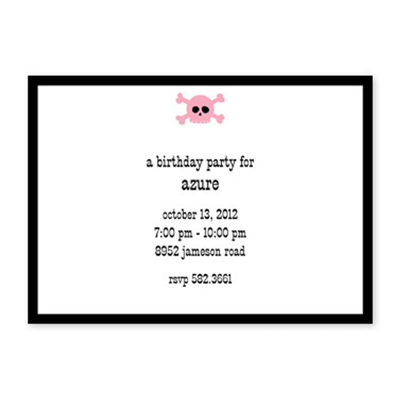 boatman geller skull flat invitation