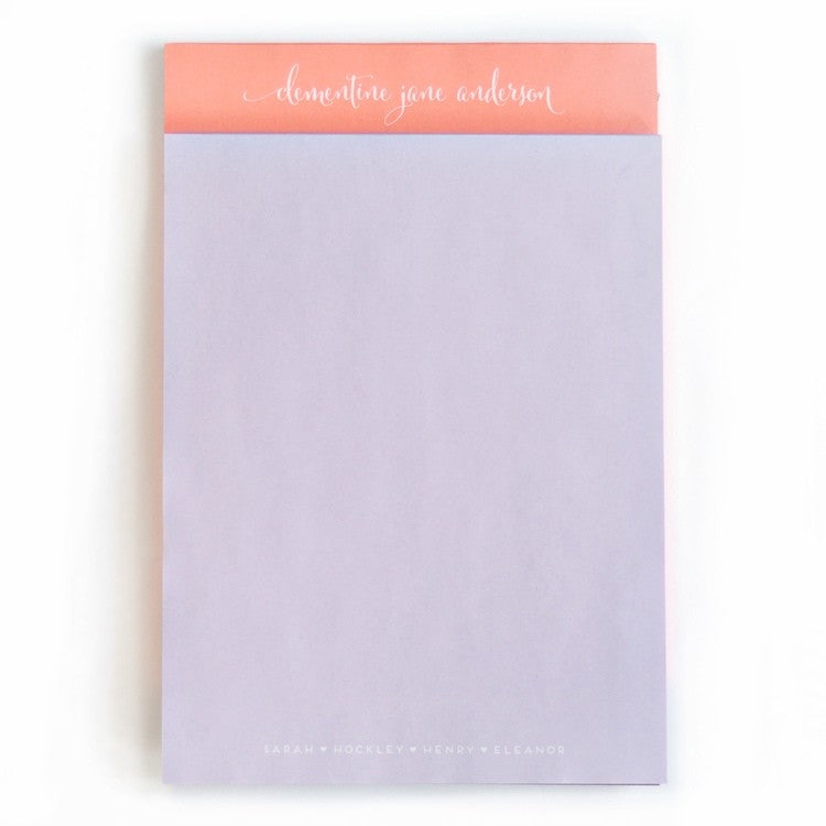 Personalized Letter Pastel Note Pad