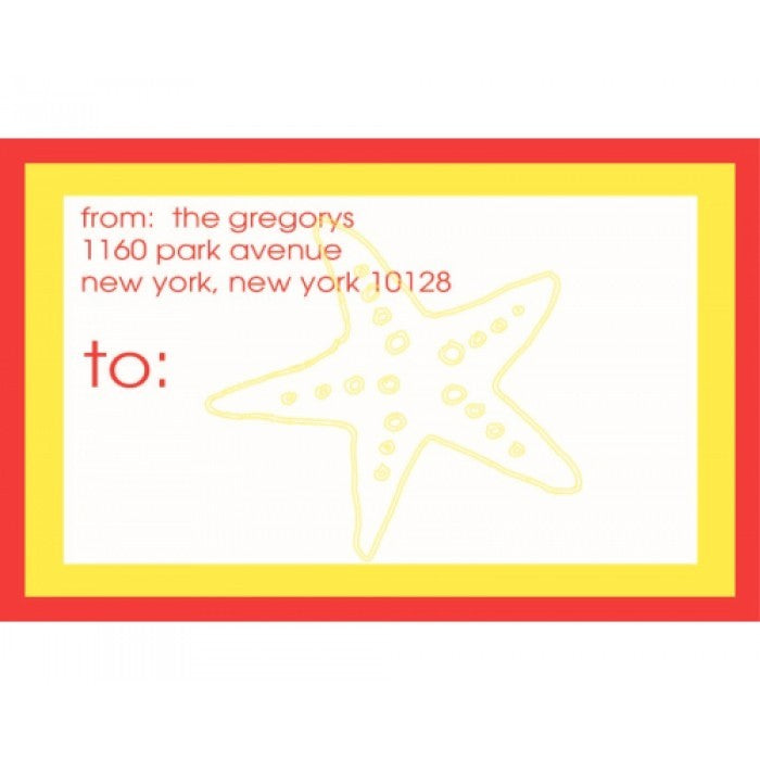 starfish yellow collection stickers