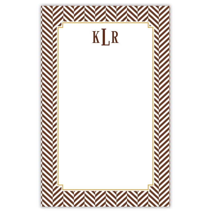 boatman geller herringbone chocolate notepad