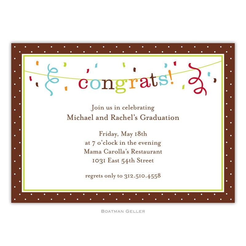 boatman geller banner congrats large flat notecard