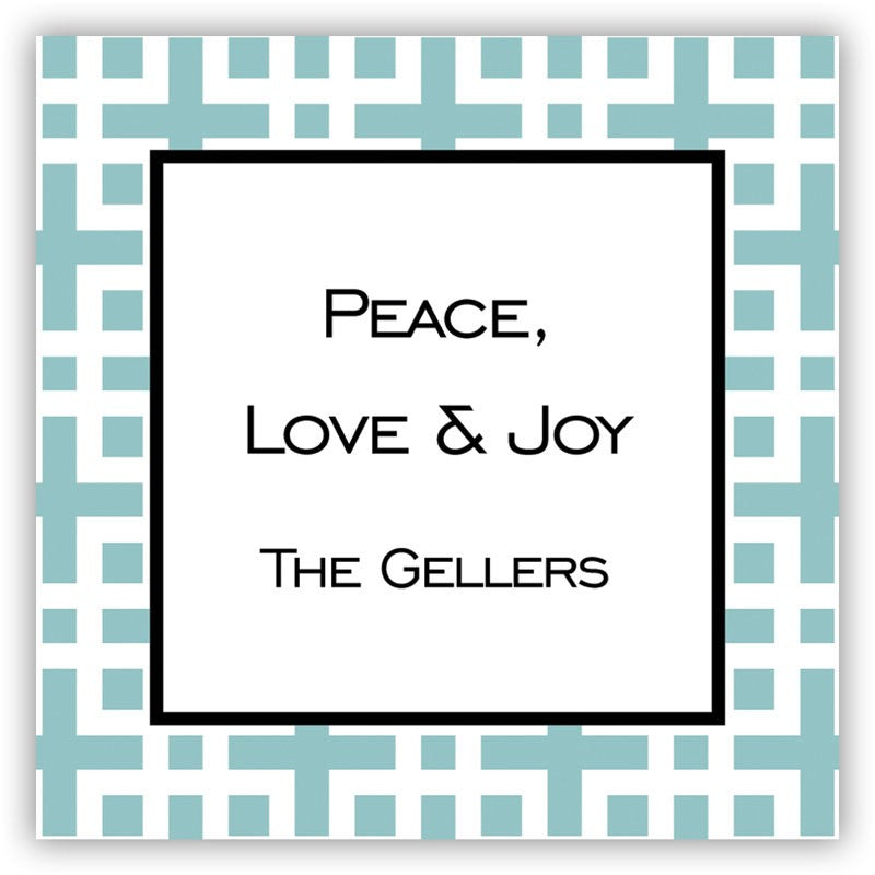 boatman geller lattice slate square sticker