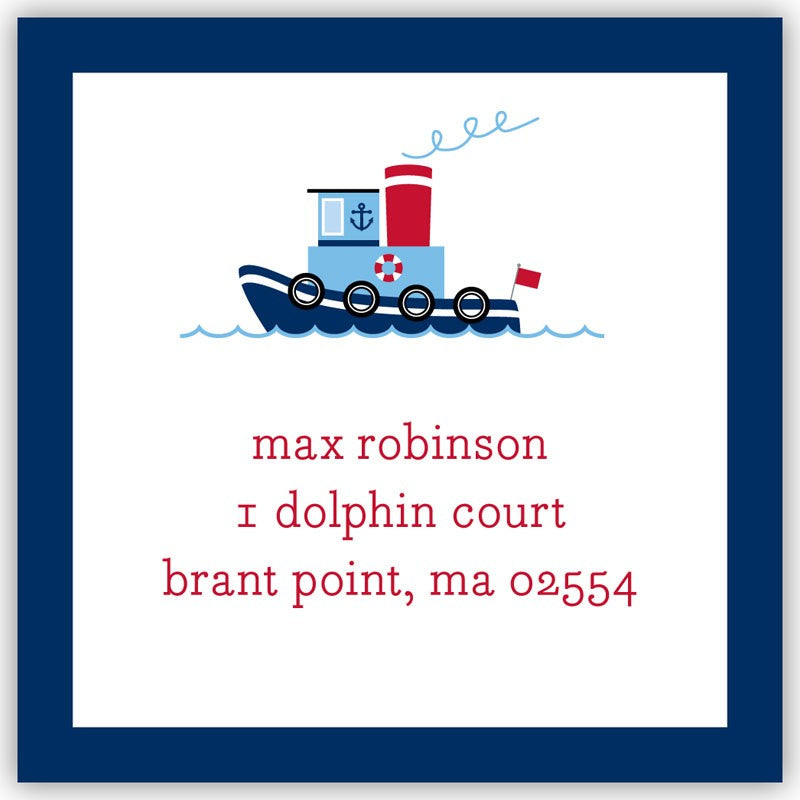 boatman geller tug square sticker