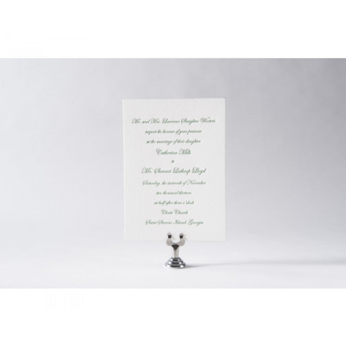 catherine & stew wedding invitation card