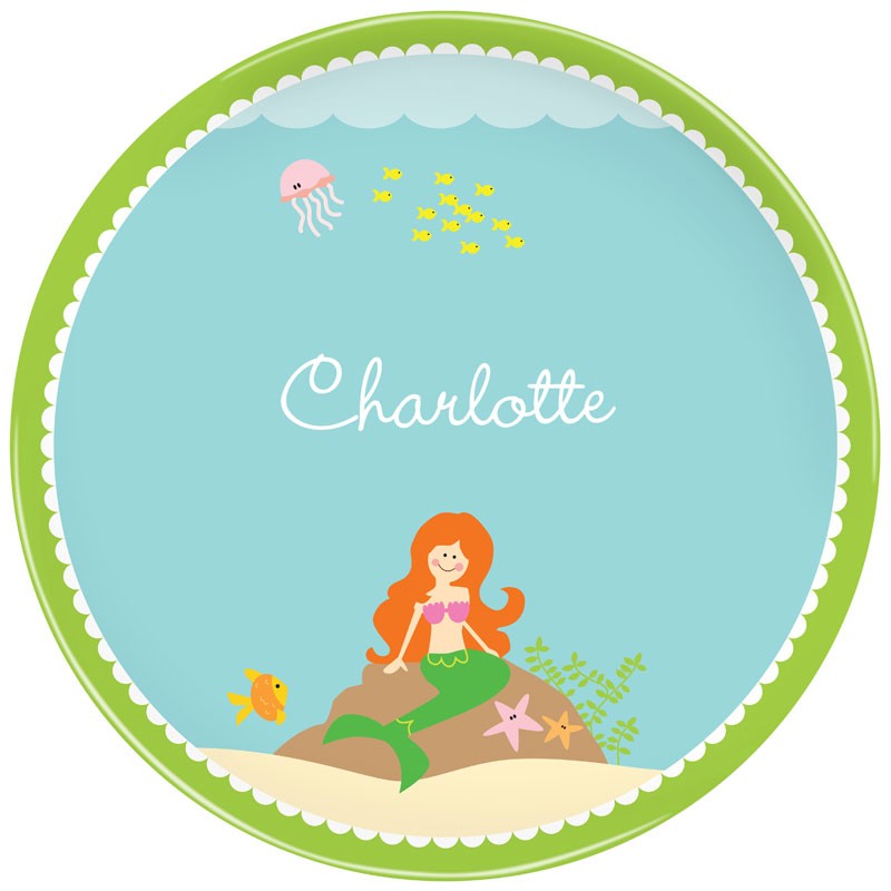 boatman geller mermaid plate