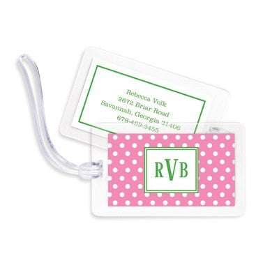 boatman geller polka dot bubblegum bag tags